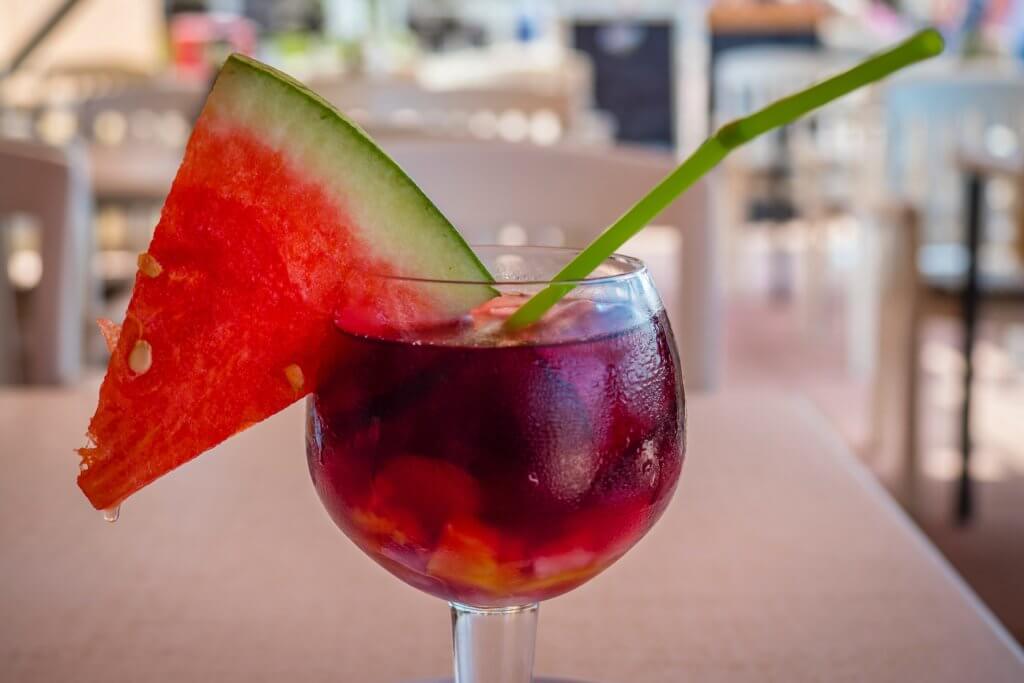 classic sangria in a glass